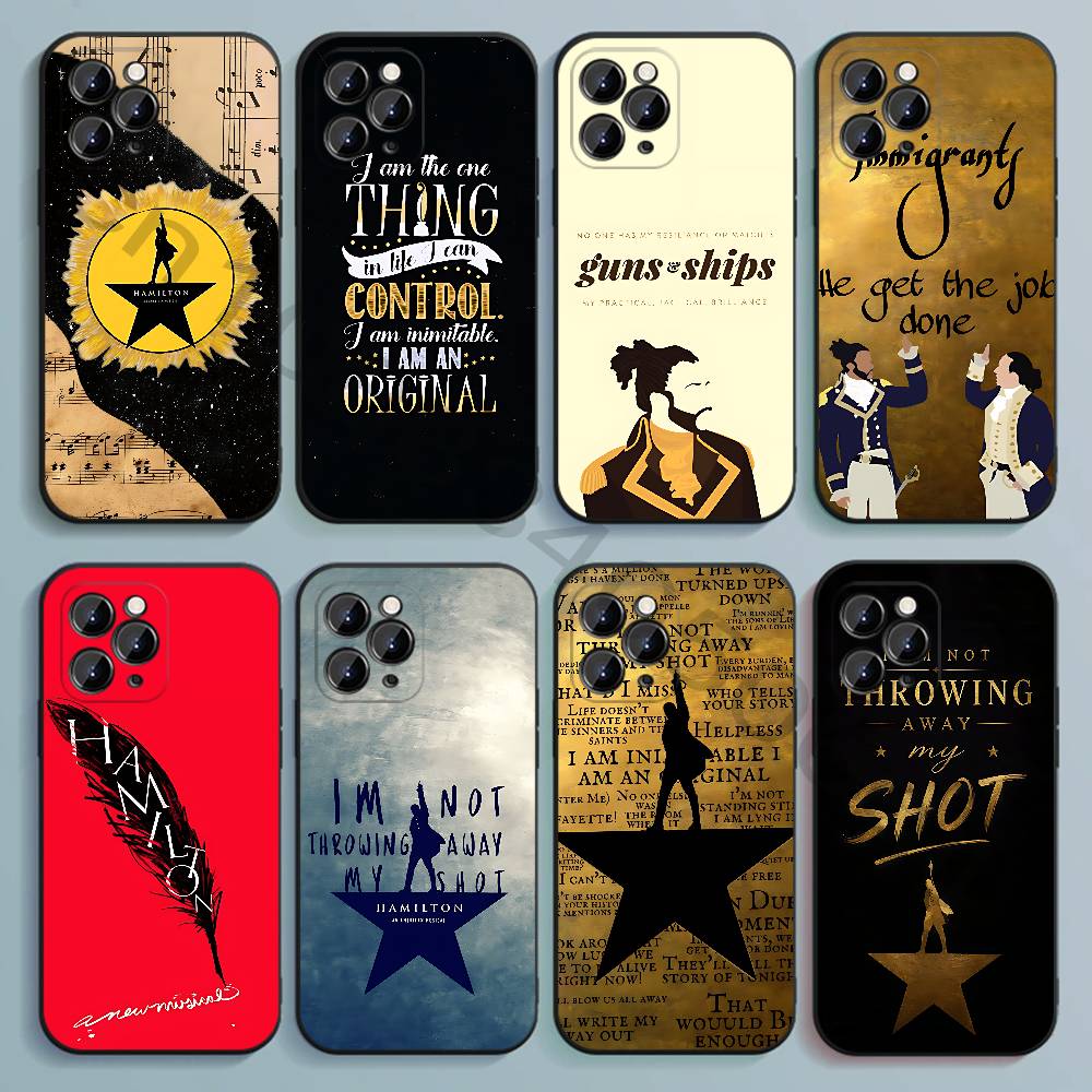 Phone Cases Hamilton - Cover in Silicone Morbido TPU Nera
