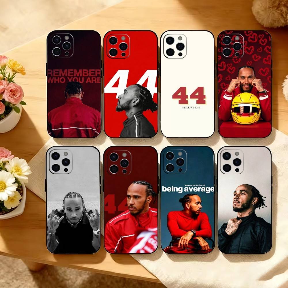 Phone Cases Hamilton - Cover Morbida Nera per iPhone 17,