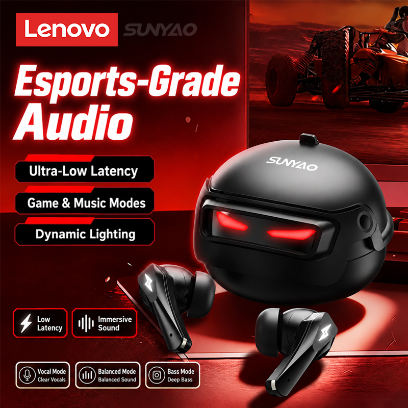 Phone Cases Video - Cuffie da gaming Lenovo GT101, wireless,