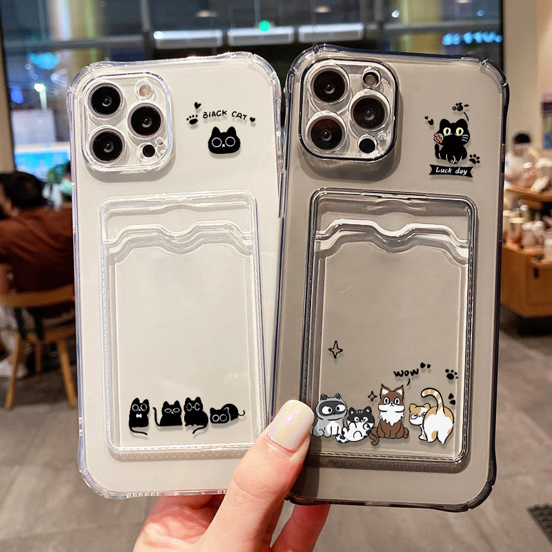 Phone Cases Cute Iphone 13 - Custodia per telefono simpatico gatto nero